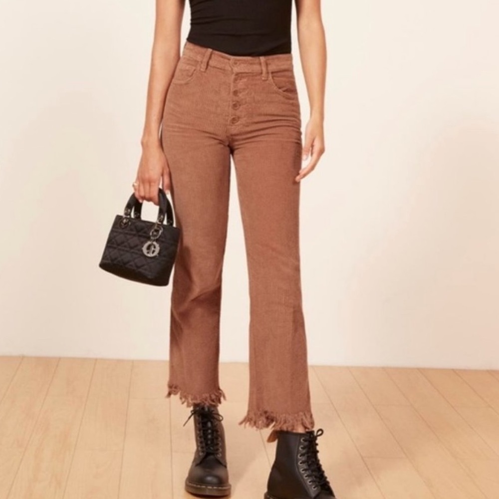 Reformation Jesse Corduroy Pant in Nutmeg Size 24